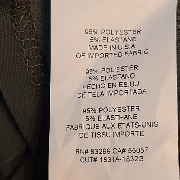 New NICOLE MILLER (S) Olive Green Jersey Sleeveless with Ruffle Trim Mini Dress - Picture 8 of 11